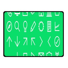 Icon Sign Green White Double Sided Fleece Blanket (small) 