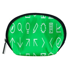 Icon Sign Green White Accessory Pouches (medium) 