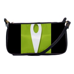 Location Icon Graphic Green White Black Shoulder Clutch Bags