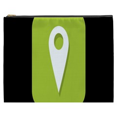 Location Icon Graphic Green White Black Cosmetic Bag (xxxl)  by Alisyart
