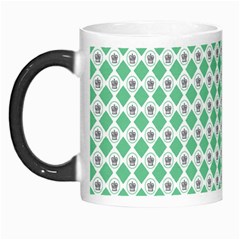 Crown King Triangle Plaid Wave Green White Morph Mugs