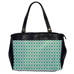 Crown King Triangle Plaid Wave Green White Office Handbags