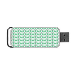 Crown King Triangle Plaid Wave Green White Portable Usb Flash (two Sides) by Alisyart