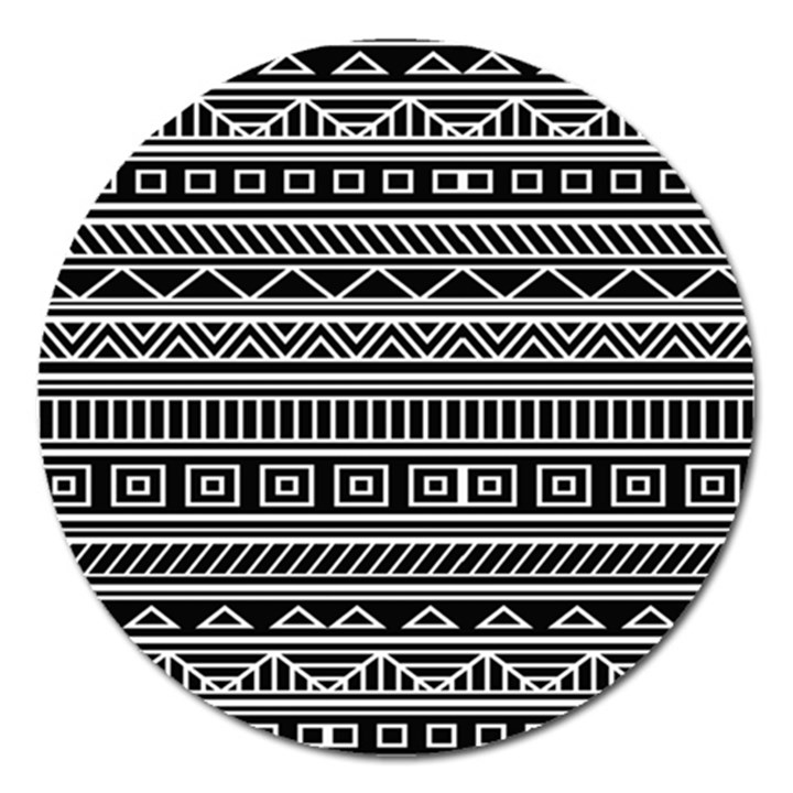 Myria Wrapping Paper Black Magnet 5  (Round)