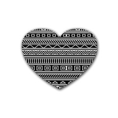 Myria Wrapping Paper Black Rubber Coaster (heart) 