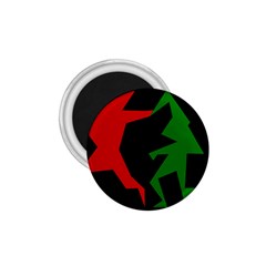 Ninja Graphics Red Green Black 1 75  Magnets by Alisyart