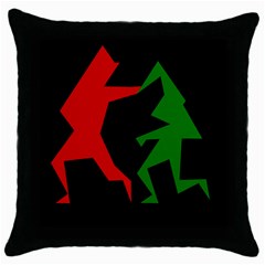 Ninja Graphics Red Green Black Throw Pillow Case (black) by Alisyart