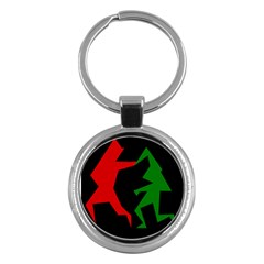 Ninja Graphics Red Green Black Key Chains (round)  by Alisyart