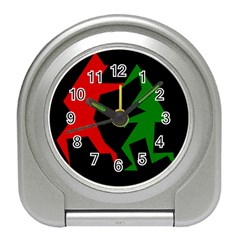 Ninja Graphics Red Green Black Travel Alarm Clocks