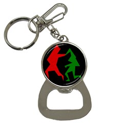 Ninja Graphics Red Green Black Button Necklaces