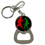 Ninja Graphics Red Green Black Button Necklaces Front