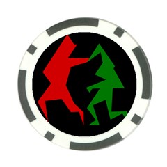 Ninja Graphics Red Green Black Poker Chip Card Guard