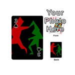 Ninja Graphics Red Green Black Playing Cards 54 (Mini)  Front - Spade3