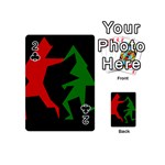 Ninja Graphics Red Green Black Playing Cards 54 (Mini)  Front - Club2