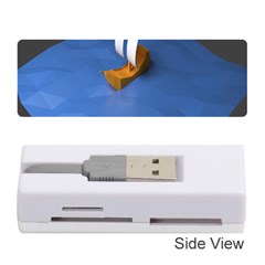 Low Poly Boat Ship Sea Beach Blue Memory Card Reader (stick) 