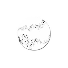 Music Note Song Black White Golf Ball Marker (10 Pack) by Alisyart