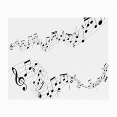 Music Note Song Black White Small Glasses Cloth (2-side)