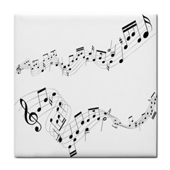 Music Note Song Black White Face Towel by Alisyart