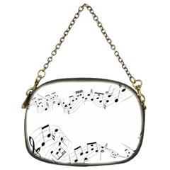 Music Note Song Black White Chain Purses (two Sides) 