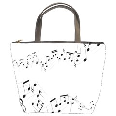 Music Note Song Black White Bucket Bags by Alisyart