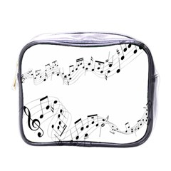 Music Note Song Black White Mini Toiletries Bags