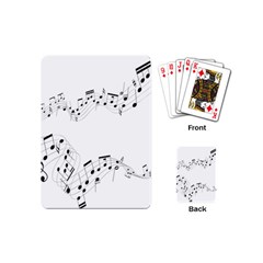 Music Note Song Black White Playing Cards (mini) 