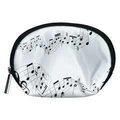 Music Note Song Black White Accessory Pouches (medium)  by Alisyart