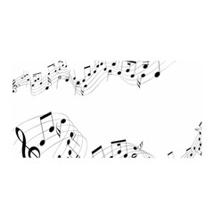 Music Note Song Black White Satin Wrap by Alisyart