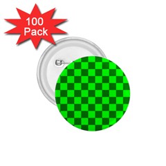 Plaid Flag Green 1.75  Buttons (100 pack) 