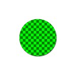 Plaid Flag Green Golf Ball Marker Front