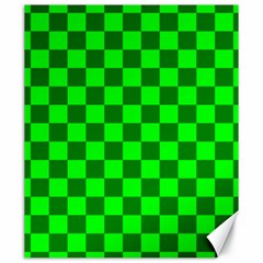 Plaid Flag Green Canvas 20  x 24  