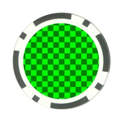 Plaid Flag Green Poker Chip Card Guard