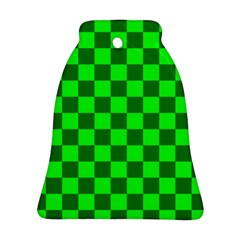 Plaid Flag Green Bell Ornament (two Sides)