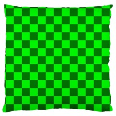 Plaid Flag Green Standard Flano Cushion Case (One Side)