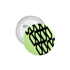 Polygon Abstract Shape Black Green 1.75  Buttons