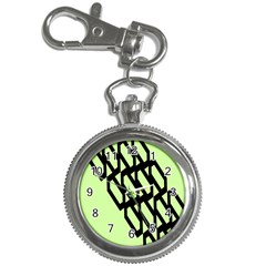 Polygon Abstract Shape Black Green Key Chain Watches