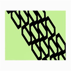 Polygon Abstract Shape Black Green Small Glasses Cloth (2-side) by Alisyart