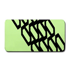 Polygon Abstract Shape Black Green Medium Bar Mats by Alisyart