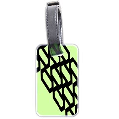 Polygon Abstract Shape Black Green Luggage Tags (Two Sides)