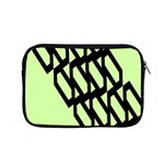 Polygon Abstract Shape Black Green Apple MacBook Pro 15  Zipper Case Front