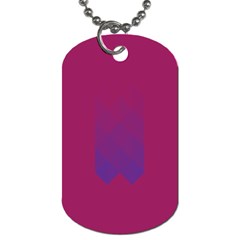 Purple Blue Dog Tag (two Sides)