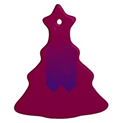 Purple Blue Christmas Tree Ornament (two Sides)