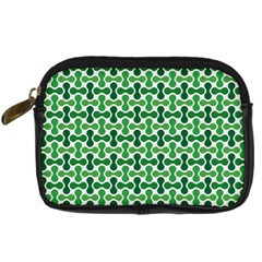 Green White Wave Digital Camera Cases by Alisyart