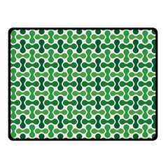 Green White Wave Fleece Blanket (small)