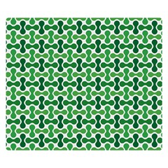 Green White Wave Double Sided Flano Blanket (small)  by Alisyart