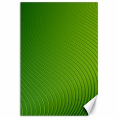 Green Wave Waves Line Canvas 12  X 18   by Alisyart