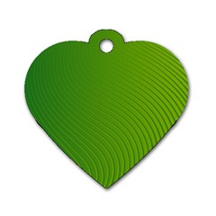 Green Wave Waves Line Dog Tag Heart (one Side) by Alisyart