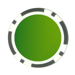 Green Wave Waves Line Poker Chip Card Guard