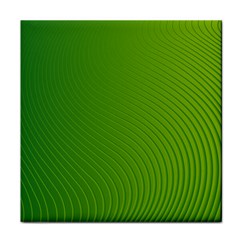 Green Wave Waves Line Face Towel