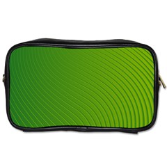 Green Wave Waves Line Toiletries Bags